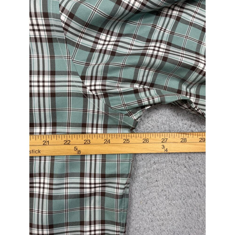 Brooks Brothers Mens Size XL Regent Green Plaid Long Sleeve Button Up Shirt - Picture 4 of 12